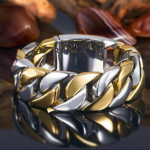 NEW 925 Sterling silver Two tone Ring - Picture 2 of 3